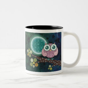 Mitternachtseulen-Tasse Zweifarbige Tasse