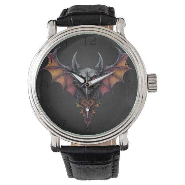 "Mitternachtsfehler: Tinte Zeichn eines Beängstige Armbanduhr (Vorderseite)