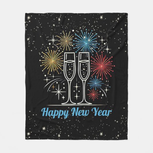 Mitternachtsfeier Fleecedecke (Vorderseite)