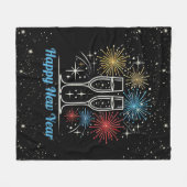 Mitternachtsfeier Fleecedecke (Vorderseite (Horizontal))