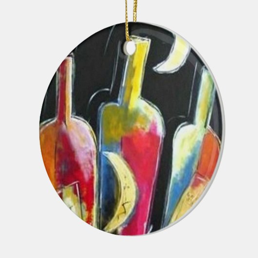 Mitternachtsfeier Keramik Ornament (Links)