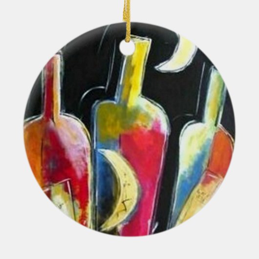 Mitternachtsfeier Keramik Ornament (Hinten)