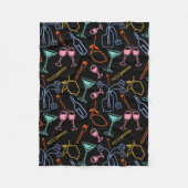 Mitternachtsfest Fleecedecke (Vorderseite)