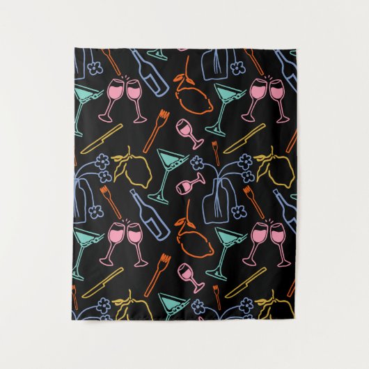 Mitternachtsfest Wandteppich (Vorderseite)