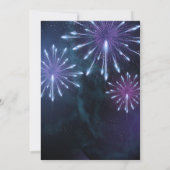 Mitternachtsfeuerwerk Sternenhimmel Silvester Part Einladung (Rückseite)