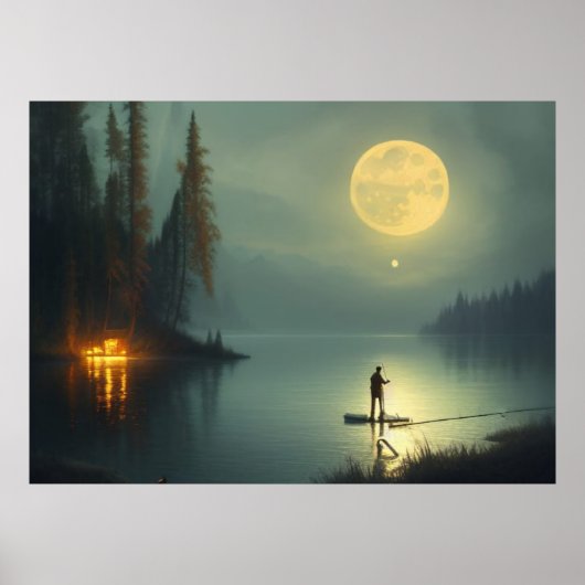 Mitternachtsfischen Poster (Vorne)