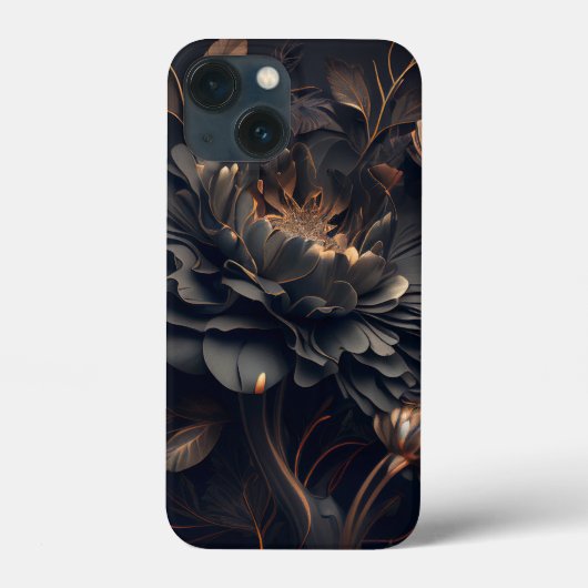 Mitternachtsflorales Case-Mate iPhone Hülle (Rückseite)