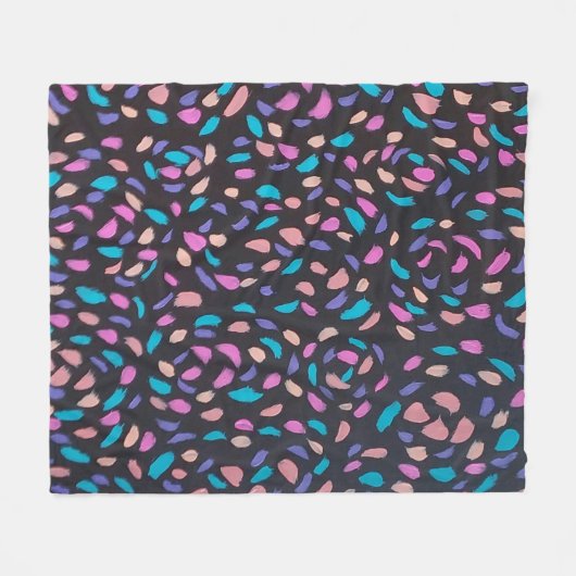 Mitternachtsflug farbenfrohe Print Fleecedecke (Vorderseite (Horizontal))
