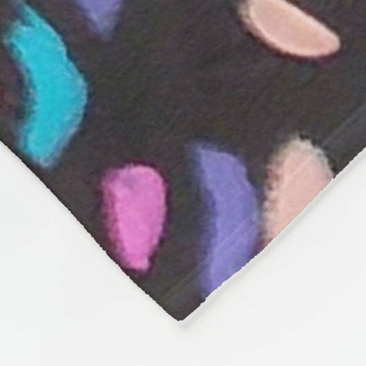 Mitternachtsflug farbenfrohe Print Fleecedecke (Ecke)