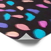 Mitternachtsflug farbenfrohe Print Poster (Ecke)