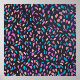 Mitternachtsflug farbenfrohe Print Poster