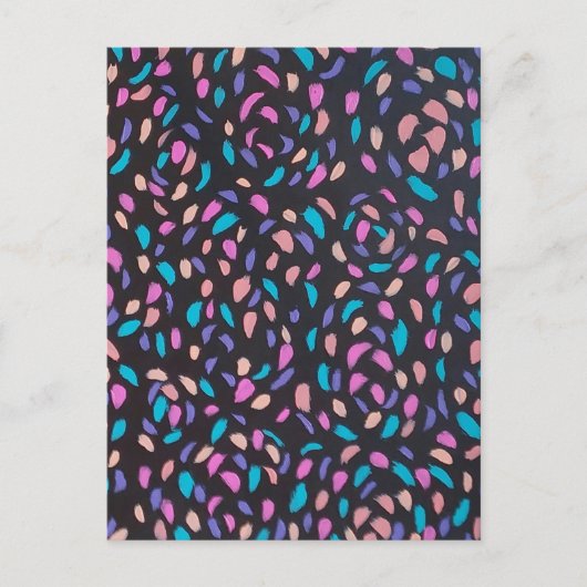 Mitternachtsflug farbenfrohe Print Postkarte (Vorderseite)