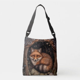 Mitternachtsfox-Crossbody-Tasche Tragetaschen Mit Langen Trägern