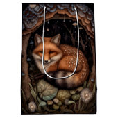 Mitternachtsfox-Geschenktasche Mittlere Geschenktüte (Rückseite)