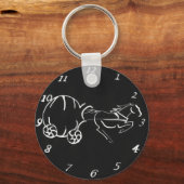 Mitternachtsfracht schwarzer Schlüsselanhänger (Vorderseite)