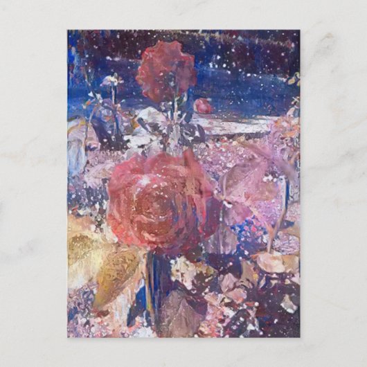 Mitternachtsgarten A.I. mit Foto Poster Postkarte (Vorderseite)