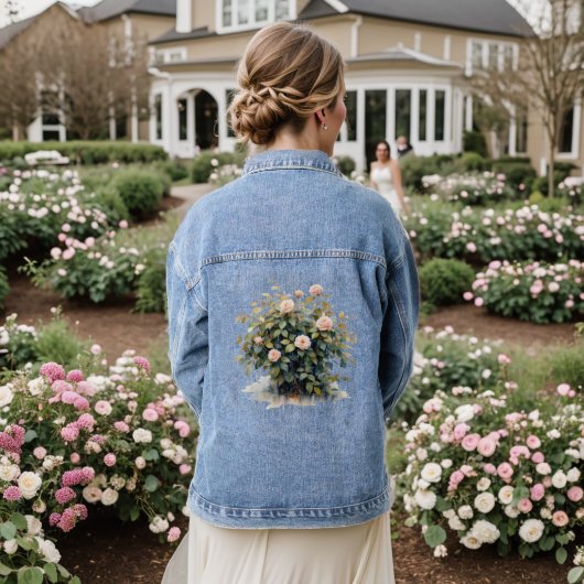 Mitternachtsgarten jeansjacke (Hochzeit Rückseite)