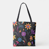 Mitternachtsgarten: Lebhafte Fantasie der Blumen Tasche (Rückseite)