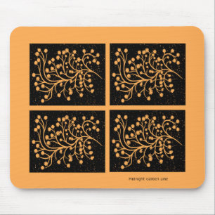 Mitternachtsgarten-Linie Golden Amber Mousepad
