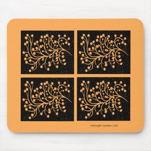 Mitternachtsgarten-Linie Golden Amber Mousepad (Vorne)