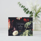 Mitternachtsgarten | Save the Date Postkarte (Stehend Vorderseite)