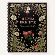 Mitternachtsgarten Schwarze Vintage-Floral Whimsig
