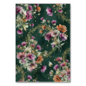 Mitternachtsgarten Smaragdgrüne Boho-Wildblume Tischnummer (Rückseite)