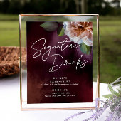 Mitternachtsgarten Unterschrift Drink Menu Wedding Poster