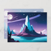 Mitternachtsgebirge Postkarte (Vorne/Hinten)