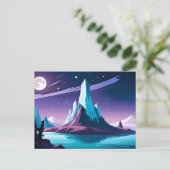 Mitternachtsgebirge Postkarte (Stehend Vorderseite)