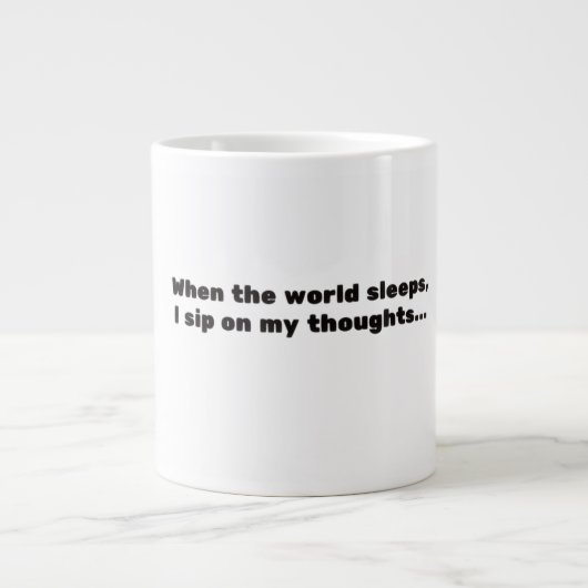 „Mitternachtsgedanken“ Jumbo-Tasse (Vorderseite)