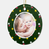 Mitternachtsgedichte Weihnachten Personalisiertes Keramik Ornament (Links)