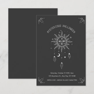 Mitternachtsgeheimnisse: Boho Astrologie Halloween Einladung