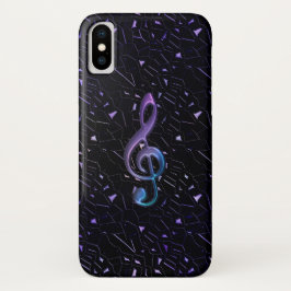 MitternachtsGlitzer-MusikClef iPhone X Fall Case-Mate iPhone Hülle