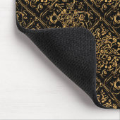 Mitternachtsgold Damast Eleganz Mousepad (Ecke)
