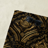 Mitternachtsgold Damast Eleganz Strandtuch (Beispiel)