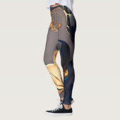 Mitternachtsgold Flüssig-Marmor Leggings (Links)