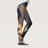 Mitternachtsgold Flüssig-Marmor Leggings (Rechts)