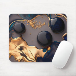 Mitternachtsgold Flüssig-Marmor Mousepad