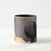 Mitternachtsgold Flüssig-Marmor Tasse (Zentrum)