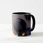 Mitternachtsgold Flüssig-Marmor Tasse (VorderseiteRechts)