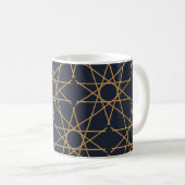 Mitternachtsgold Geometrie Kaffeetasse (VorderseiteRechts)