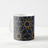 Mitternachtsgold Geometrie Kaffeetasse (Vorderseite Links)