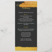 Mitternachtsgold Hochzeitsprogramm Programm (Vorderseite)