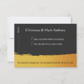 Mitternachtsgold RSVP Karte (Vorderseite)