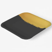 Mitternachtsgoldene Hochzeit Pappteller (Gewinkelt)