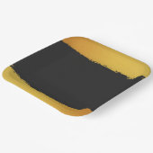 Mitternachtsgoldene Hochzeit Pappteller (Gewinkelt)