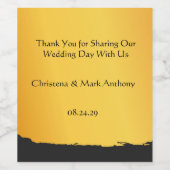 Mitternachtsgoldene Hochzeit Weinetikett (Einzelnes Label)