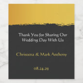 Mitternachtsgoldene Hochzeit Weinetikett (Einzelnes Label)