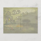 Mitternachtsgraveyard Whimsical HALLOWEEN Ankündigungspostkarte (Rückseite)